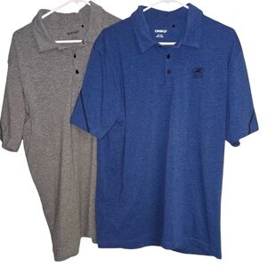 Bundle Of 2 Ogio Men's Golf Polo Shirts- Blue and Gray XL